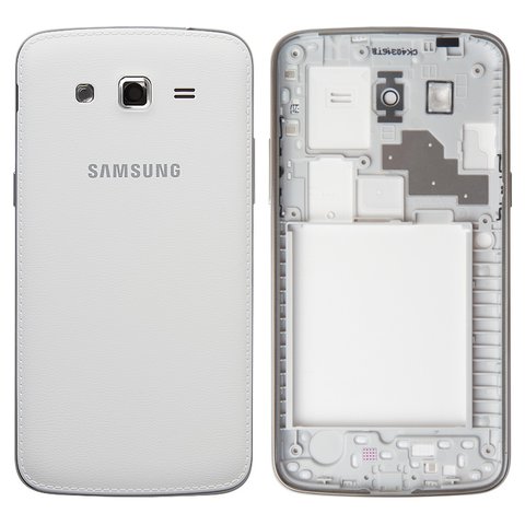 Корпус для Samsung G7102 Galaxy Grand 2 Duos, белый