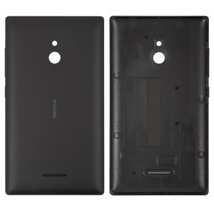 Задняя панель корпуса для Nokia XL Dual Sim, черная, с боковыми кнопками