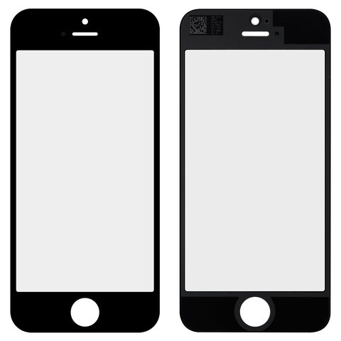 Стекло корпуса для Apple iPhone 5, iPhone 5C, iPhone 5S, iPhone SE, черное, Original PRC 