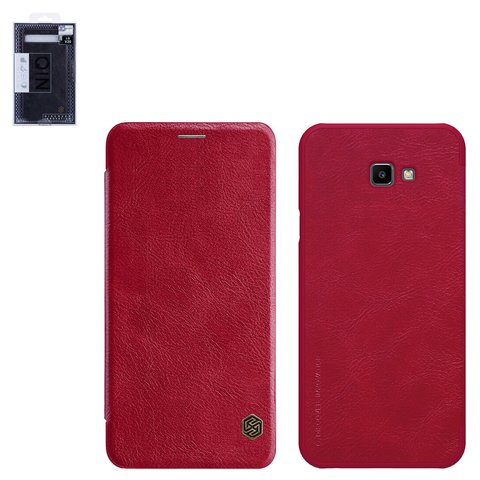 Чехол Nillkin Qin leather case для Samsung J415 Galaxy J4+, красный, книжка, пластик, PU кожа, #6902048166745