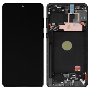 Дисплей для Samsung N770 Galaxy Note 10 Lite, чорний, з рамкою, Original PRC 