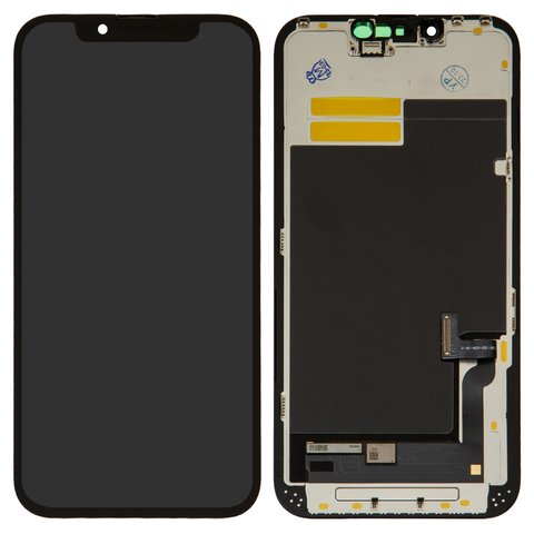 Дисплей для iPhone 13, черный, с рамкой, High Copy, OLED , YK OEM hard