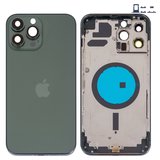 Корпус для iPhone 13 Pro Max, зеленый, с держателем SIM-карты, с боковыми кнопками, alpine green