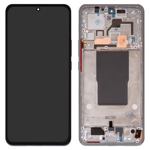 Дисплей для Xiaomi 12T, 12T Pro, сріблястий, з рамкою, Original PRC , 22081212UG, 22081212G, 22071212AG