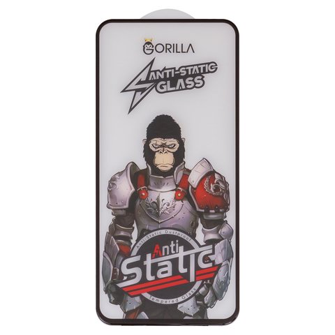 Захисне скло для Samsung A546 Galaxy A54 5G, сумісне з чохлом, Full Glue, Anti Static, чорний, шар клею нанесений по всій поверхні, gorilla