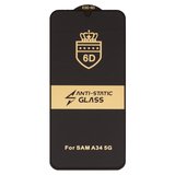 Защитное стекло ESD 6D для Samsung A346 Galaxy A34 5G, совместимо с чехлом, Full Glue, Anti-Static, (без упаковки), черный