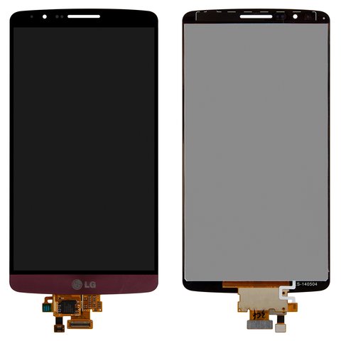 LCD compatible with LG G3 D855, G3 D856 Dual, red, Original PRC  