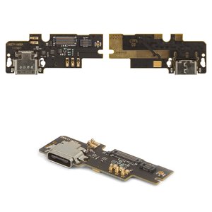 Шлейф для Xiaomi Mi 4c, микрофона, коннектора зарядки, с компонентами, High Copy, плата зарядки