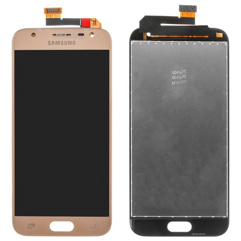 LCD compatible with Samsung J330 Galaxy J3 2017 , golden, without frame, Original PRC , original glass 