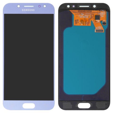 Pantalla LCD puede usarse con Samsung J530 Galaxy J5 2017 , azul claro, sin marco, High Copy, con borde ancho, OLED 