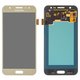 LCD compatible with Samsung J500 Galaxy J5, (golden, without frame, original (change glass) )