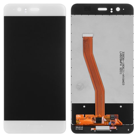 Pantalla LCD puede usarse con Huawei P10, blanco, sin marco, High Copy, VTR L29 VTR L09