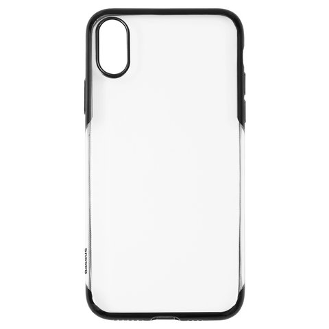Case Baseus compatible with iPhone XS, black, transparent, silicone  #ARAPIPH58 MD01
