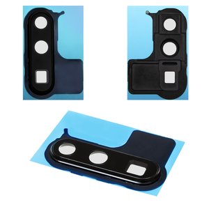 Camera Lens compatible with Huawei P30 Pro, black, with frames 
