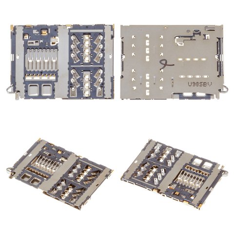 SIM Card Connector compatible with Samsung A202 Galaxy A20e, A405 Galaxy A40, with memory card connector 