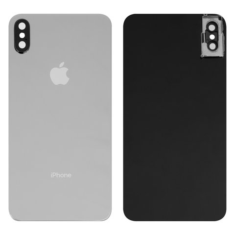Housing Back Cover compatible with iPhone X, white, with camera lens, small hole 