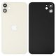 Panel trasero de carcasa puede usarse con iPhone 11, blanco, con vidrio de cámara, small hole