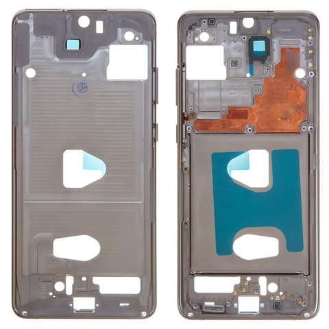 Housing Middle Part compatible with Samsung G988 Galaxy S20 Ultra, gray, LCD binding frame, cosmic grey 