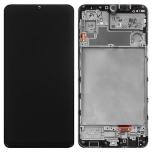 Pantalla LCD puede usarse con Samsung M325 Galaxy M32, negro, con marco, Original PRC 