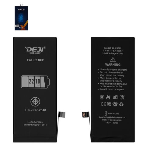 Battery Deji compatible with Apple iPhone SE 2020, Li ion, 3.82 V, 2210 mAh, High Capacity, original IC 
