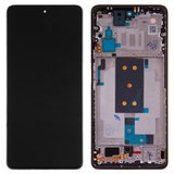 Pantalla LCD puede usarse con Xiaomi 11T, 11T Pro, negro, con marco, Original (PRC), 21081111RG, 2107113SG, 2107113SI, 2107113SR