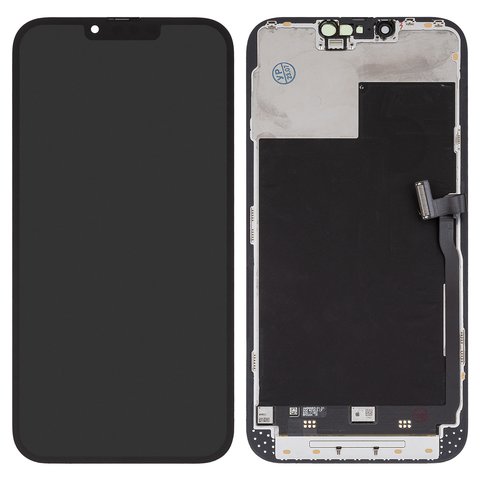 LCD compatible with iPhone 13 Pro Max, black, with frame, PRC 