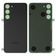Panel trasero de carcasa puede usarse con Samsung S916 Galaxy S23 Plus, negra, phantom black