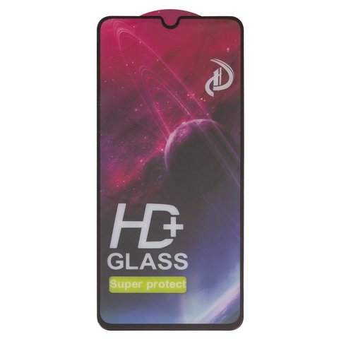 Tempered Glass Screen Protector All Spares compatible with Samsung A022F Galaxy A02, A032 Galaxy A03 Core, A035F Galaxy A03, A045 Galaxy A04, A125F Galaxy A12, A127 Galaxy A12 Nacho, A136 Galaxy A13 5G, Full Glue, compatible with case, black, the layer of glue is applied to the entire surface of the glass 