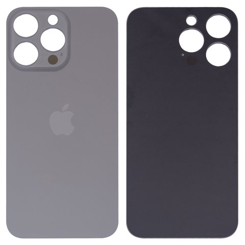 Panel trasero de carcasa puede usarse con iPhone 15 Pro Max, gris, no es necesario desmontar la cámara, HC, natural Titanium, big hole