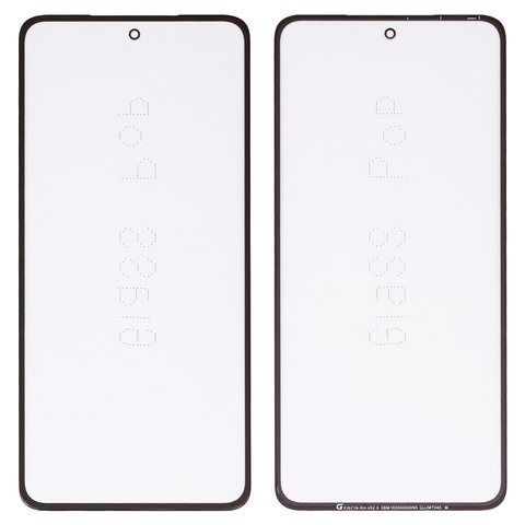 Housing Glass G+OCA PRO compatible with Motorola Moto G84, with OCA film, black 