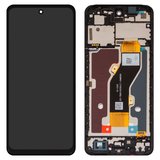 LCD compatible with ZTE Blade A75 4G, (black, with frame, Original (PRC), 065WR01-(7300301068)-SST)