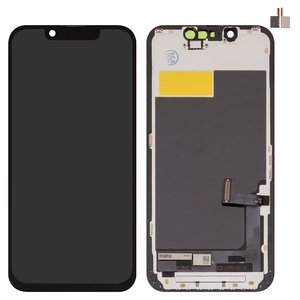Pantalla LCD puede usarse con iPhone 13 mini, negro, sin microchip, con marco, AAA, TFT , ZY, LTPS FHD