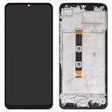 LCD compatible with Realme C51, (black, with frame, High Copy)