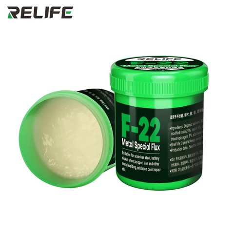 Fundente en pasta RELIFE F 22, para soldar níquel, para soldar acero inoxidable, para soldadura de cobre y acero, actividad alta, 55 g