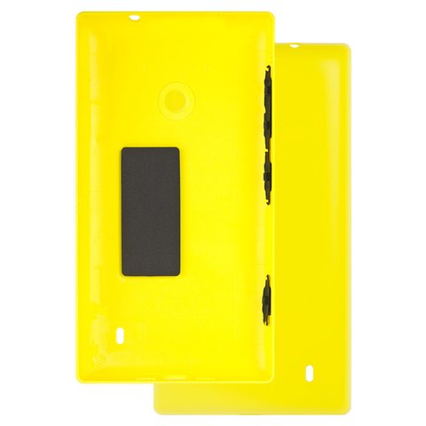 Housing Back Cover compatible with Nokia 520 Lumia, 525 Lumia, yellow, with side button 