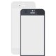 Housing Glass compatible with iPhone 5, iPhone 5S, iPhone SE, (white, PRC)