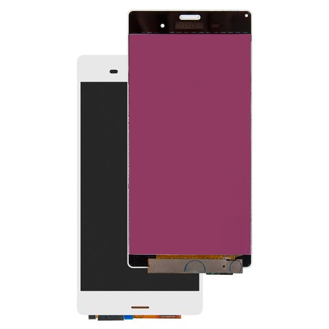 LCD compatible with Sony D6603 Xperia Z3, D6633 Xperia Z3 DS, D6643 Xperia Z3, D6653 Xperia Z3, white, High Copy 