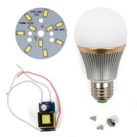 LED Light Bulb DIY Kit SQ Q22 5730 5 W cold white, E27 , Dimmable