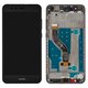 LCD compatible with Huawei P10 Lite, (black, with frame, Original (PRC), WAS-L21/WAS-LX1/WAS-LX1A)