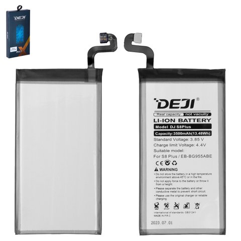 Battery Deji EB BG955ABE compatible with Samsung G955 Galaxy S8 Plus, Li ion, 3.85 V, 3500 mAh