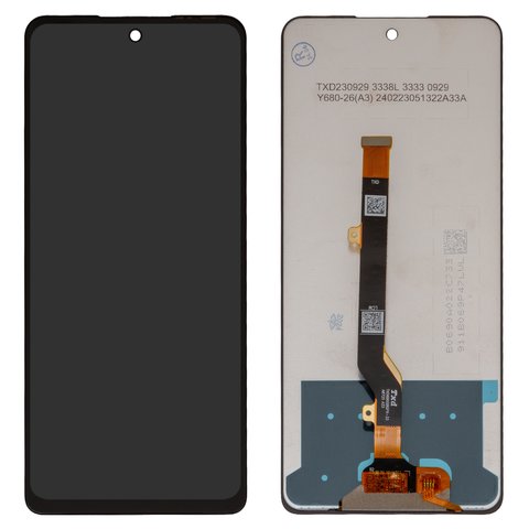 LCD compatible with Tecno Spark 20 Pro KJ6 ; Infinix Hot 40 X6836 , Hot 40 Pro X6837 , black, without frame, Original PRC