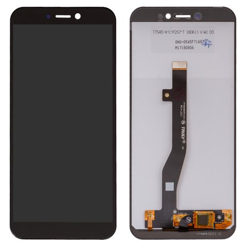 LCD compatible with General Mobile GM 8 Go; Sigma mobile X treme PQ38; Oukitel WP5, WP5 Pro, black, without frame, original change glass 
