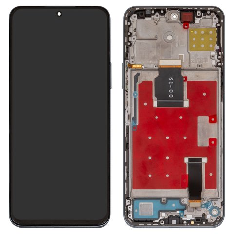 LCD compatible with Huawei Honor 90 Lite, Honor X8a, silver, with frame, Original PRC , CRT LX1, CRT LX2, CRT LX3, CRT NX1