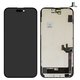 LCD compatible with iPhone 15 Plus, (black, with frame, HC, (OLED), GX OEM hard)
