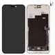 LCD compatible with iPhone 15 Pro Max, (black, with frame, HC, without IC, (AMOLED), GX OEM soft, 120Hz)