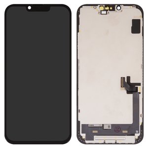 LCD compatible with iPhone 14 Plus, black, with frame, AAA, TFT , ZY, LTPS HD+ 