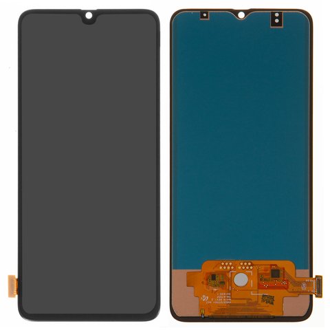 Pantalla LCD puede usarse con Samsung A705 Galaxy A70, negro, con ajuste de brillo, sin marco, Copy, TFT 