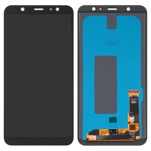 Pantalla LCD puede usarse con Samsung A605 Dual Galaxy A6+ 2018 , negro, sin marco, High Copy, con borde ancho, OLED 