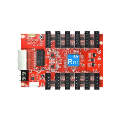Tarjeta receptora de señal para pantallas LED Huidu HD R712 512x512, 12*HUB75E
