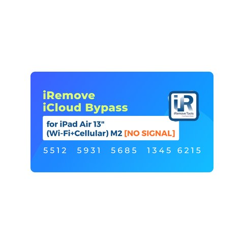 iRemove iCloud Bypass para iPad Air 13 inch Wi Fi+Cellular  M2 [NO SIGNAL]